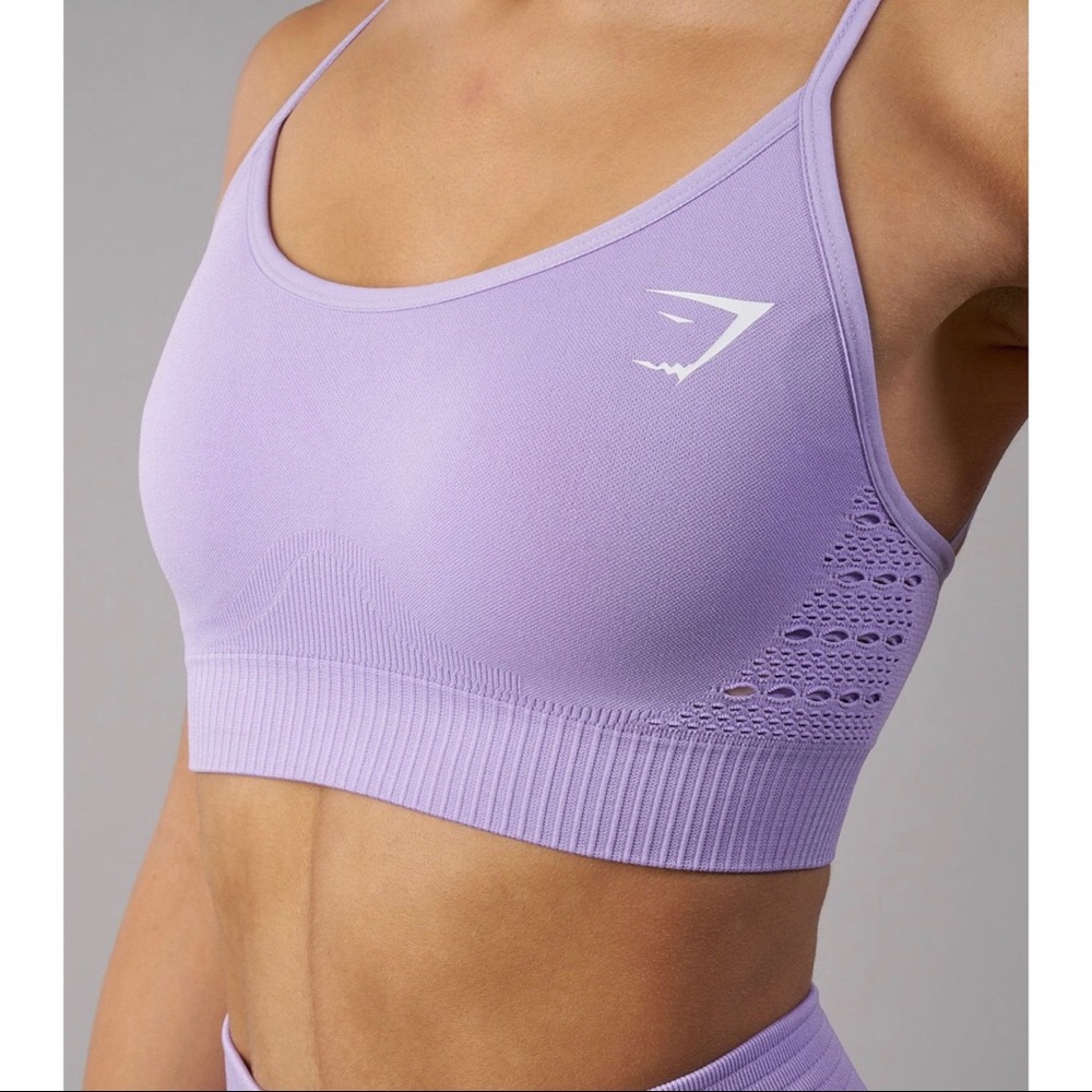 Gymshark Lilac Energy Seamless Sports Bra Small